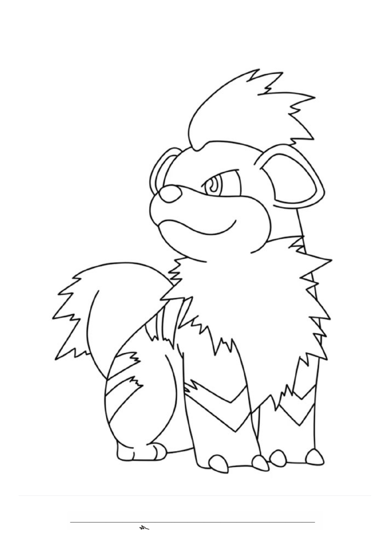 Growlithe Kleurplaat — gratis kleurplaat