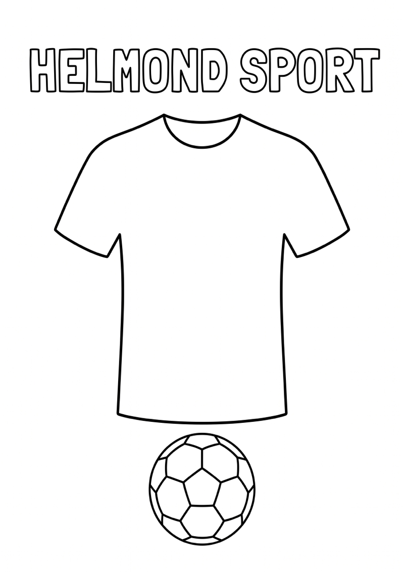 Helmond Sport Voetbalshirt Kleurplaat — gratis kleurplaat