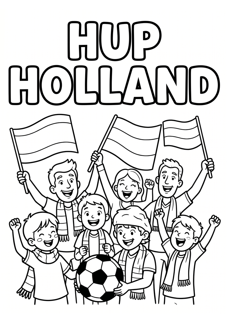 Hup Holland Kleurplaat — gratis kleurplaat printen