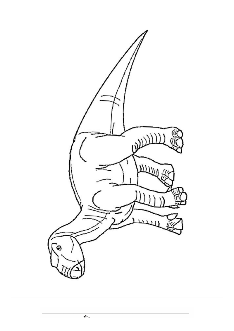 Iguanodon Kleurplaat — gratis kleurplaat