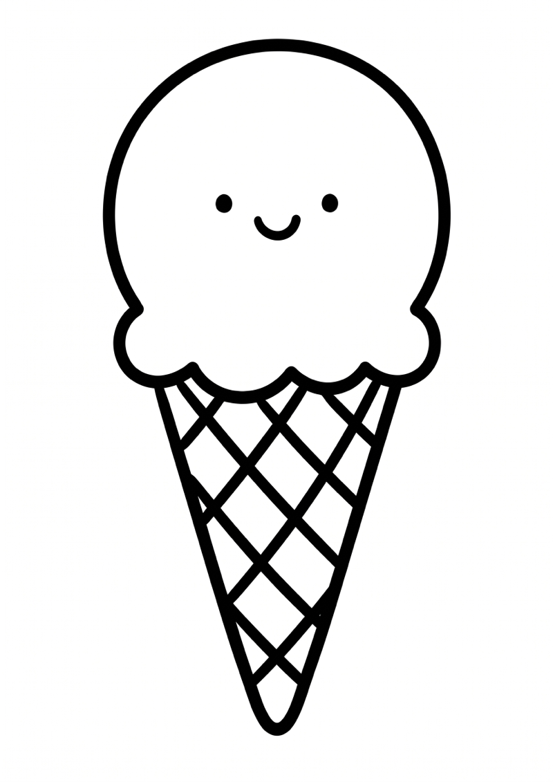 Ijsje Kleurplaat — gratis kleurplaat printen