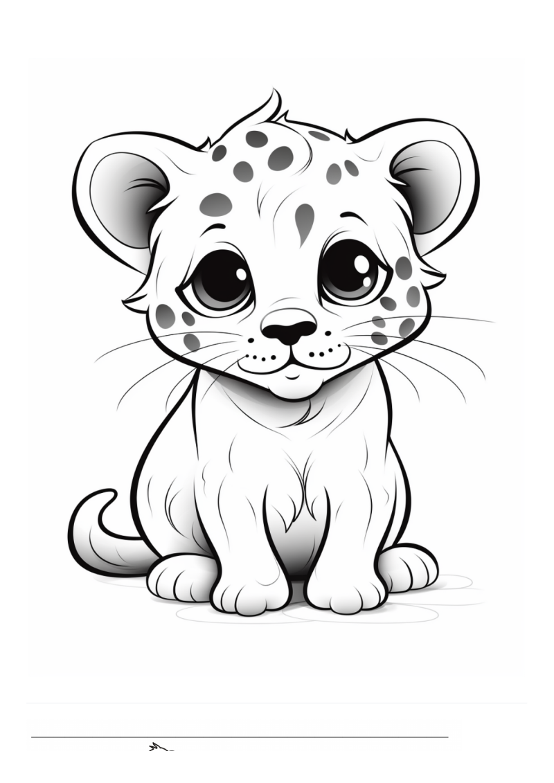 Baby Jaguar Kleurplaat — gratis kleurplaat printen