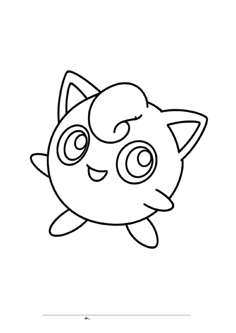 Jigglypuff Kleurplaat — gratis kleurplaat