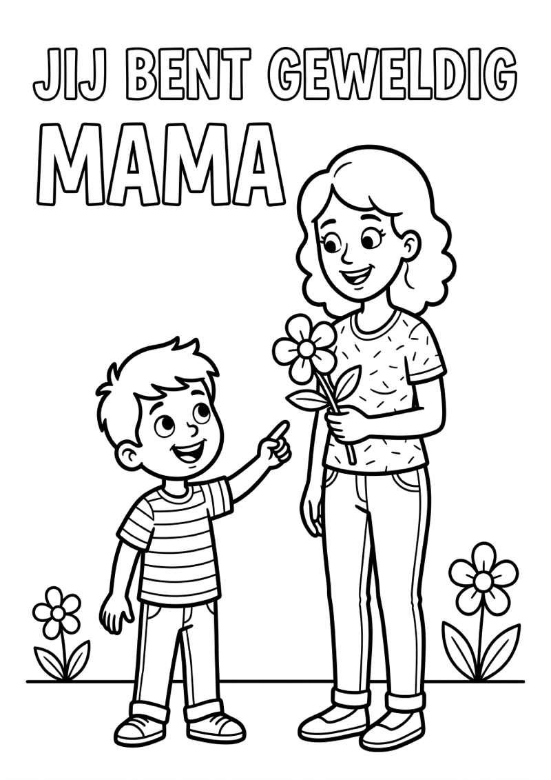 Jij bent geweldig kleurplaat — gratis kleurplaat printen