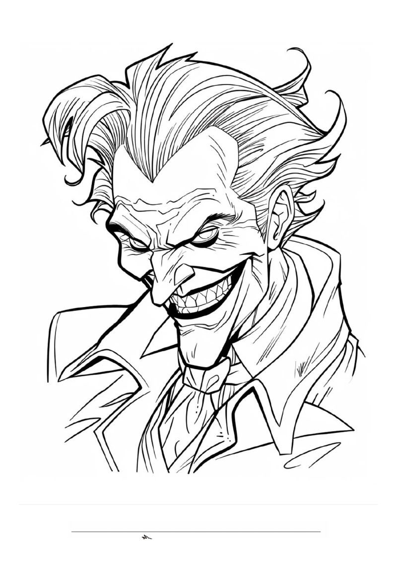 Joker Portret Sinister Kleurplaat — gratis kleurplaat printen