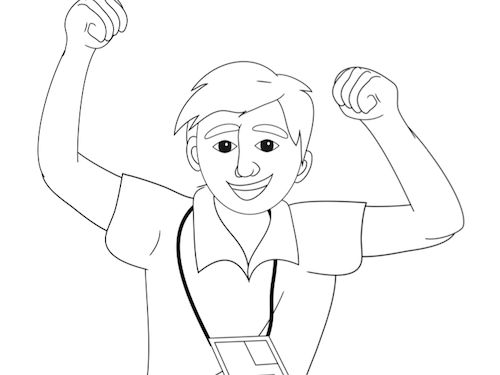 Juichende Koning Kleurplaat — gratis kleurplaat