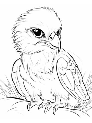 Baby Kale Arend Kleurplaat — gratis kleurplaat