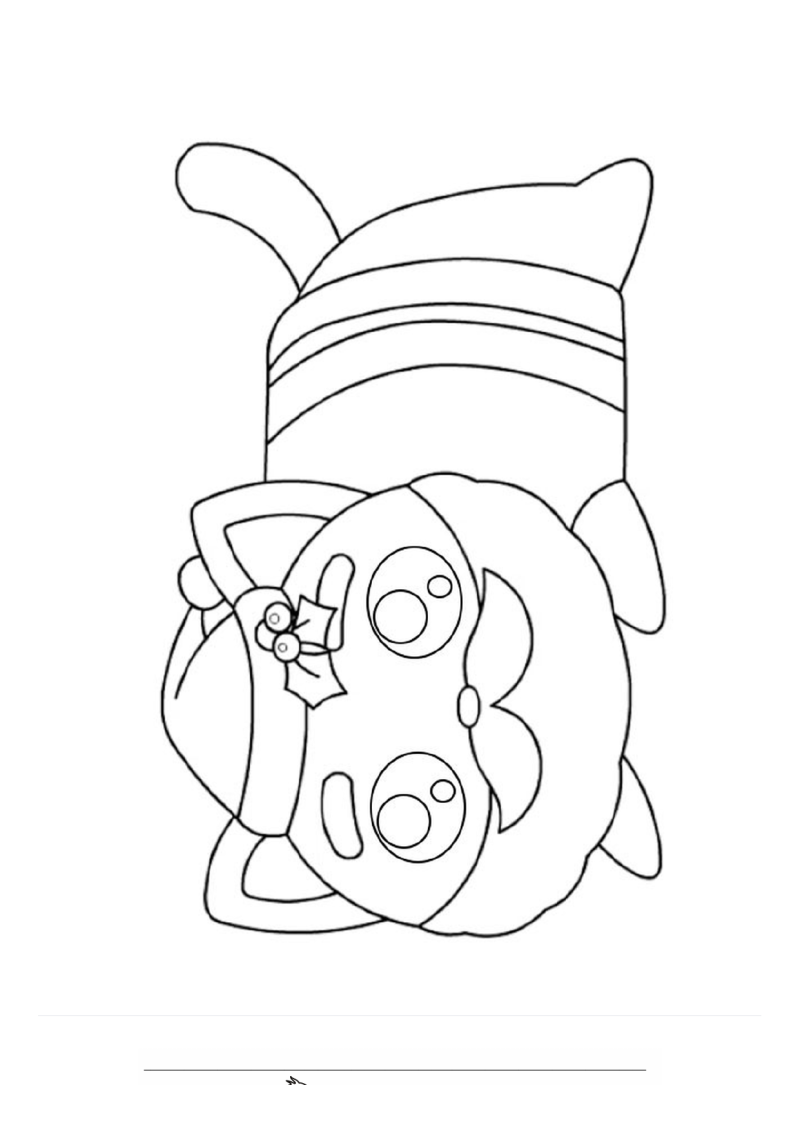 Kerstkat Kleurplaat — gratis kleurplaat