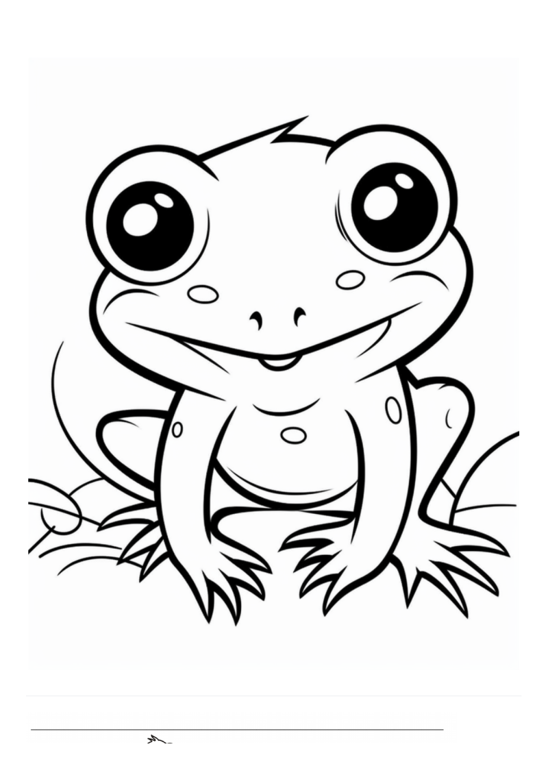 Baby Kikker Kleurplaat — gratis kleurplaat