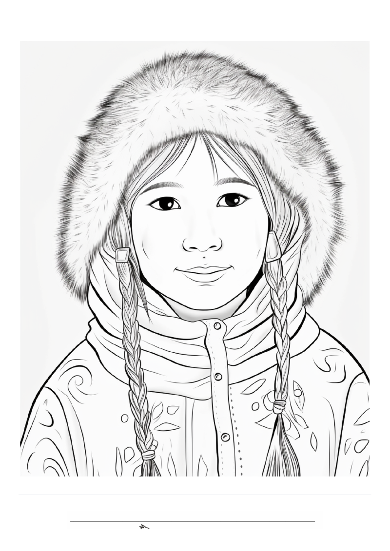 Kind Inuit 1 Kleurplaat — gratis kleurplaat
