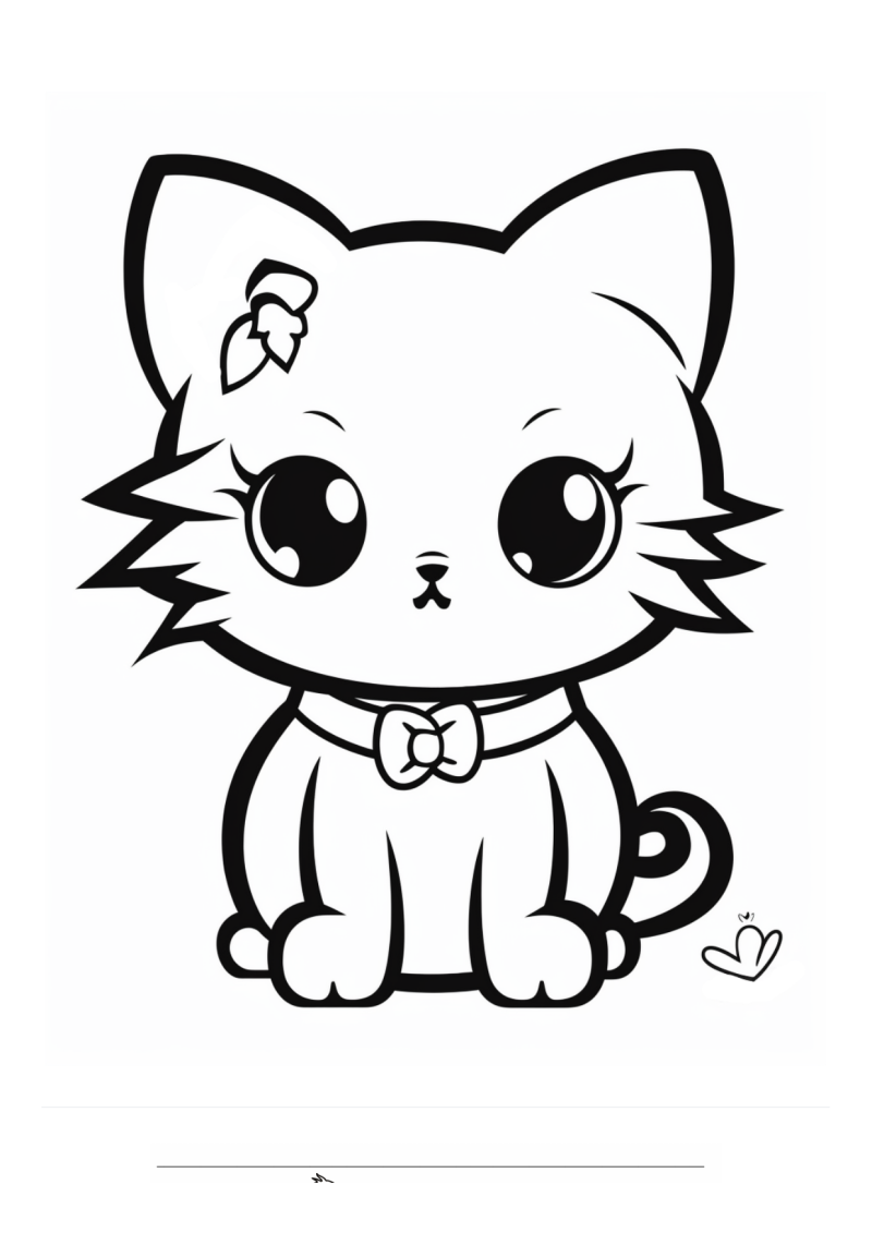 Baby Kitten 30 Kleurplaat — gratis kleurplaat