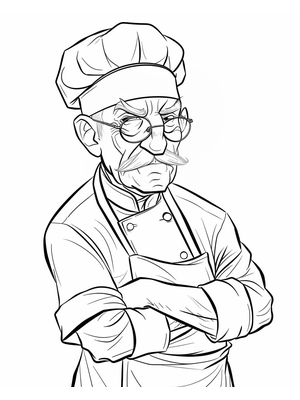 Kok Kleurplaat 2 — gratis kleurplaat printen