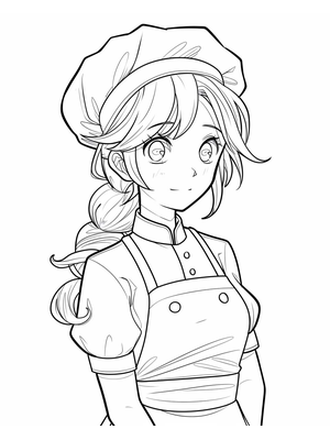 Kok Kleurplaat 5 — gratis kleurplaat