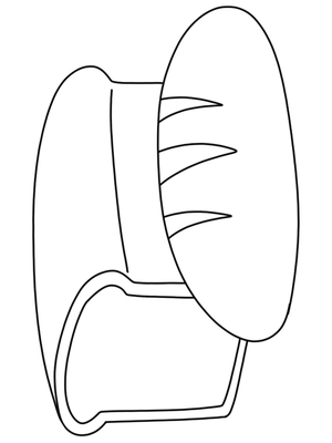 Kok met Brood Kleurplaat — gratis kleurplaat