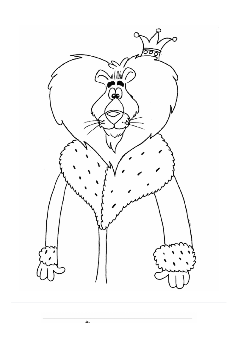 Koning Lion Kleurplaat — gratis kleurplaat