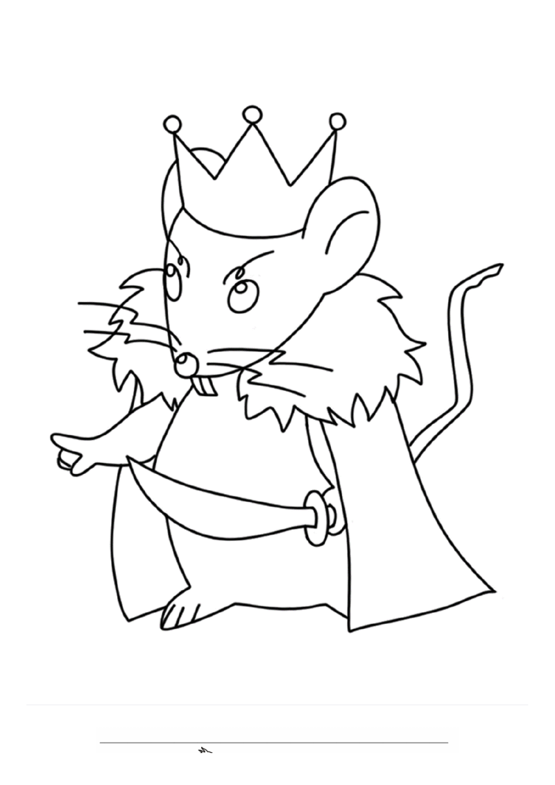 Koning Mouse Kleurplaat — gratis kleurplaat