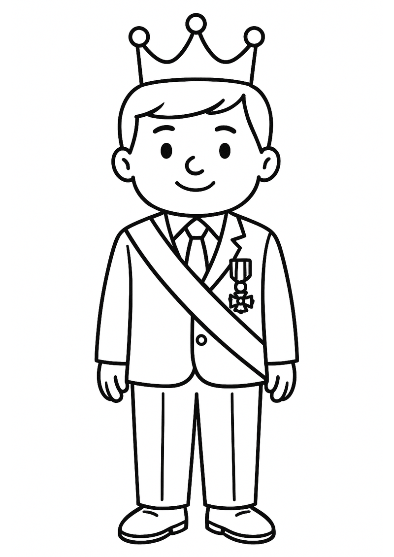 Koning Willem-Alexander Koningsdag Kleurplaat — gratis kleurplaat printen