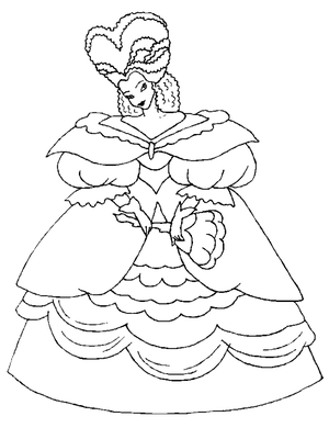 Koningin Pretty 1 Kleurplaat — gratis kleurplaat
