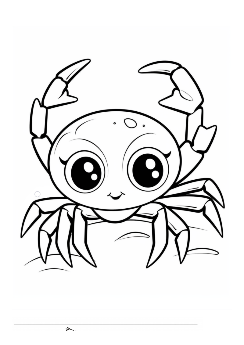 Baby Krab Kleurplaat