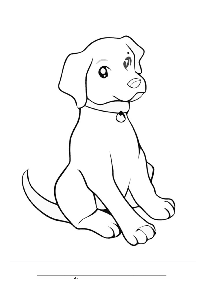 Labrador puppy Kleurplaat — gratis kleurplaat