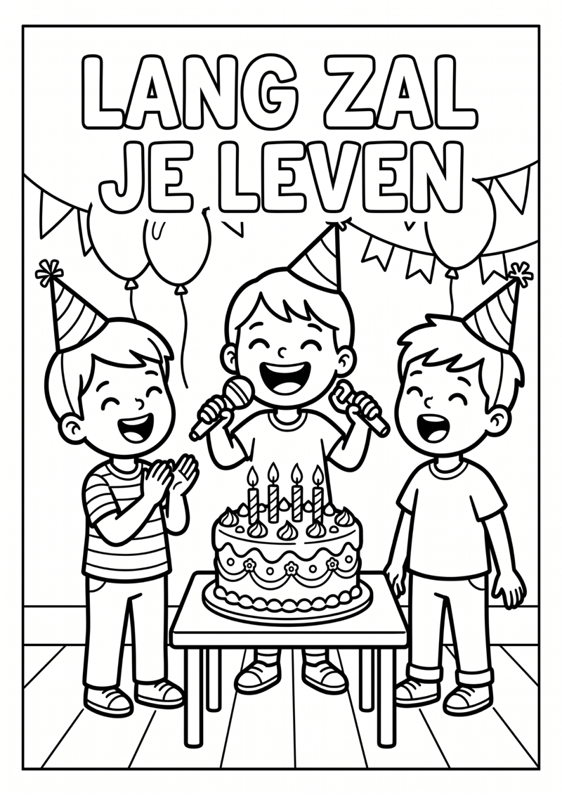 Lang Zal Je Leven Kleurplaat — gratis kleurplaat