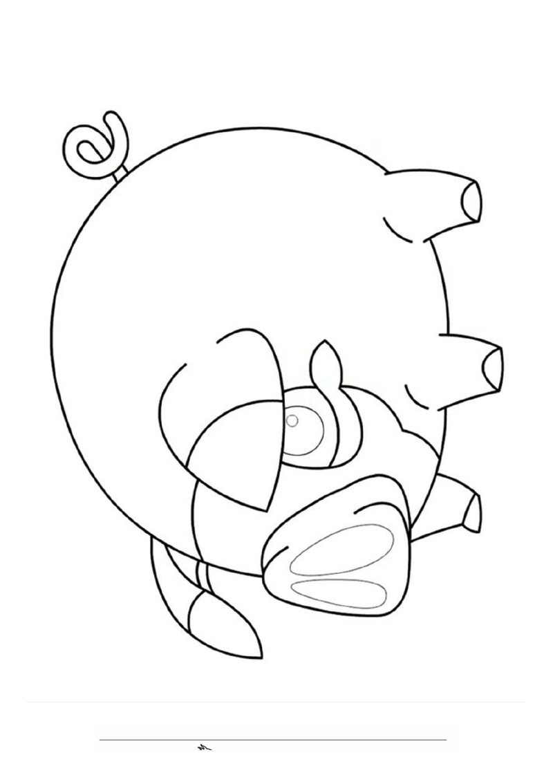 Lechonk Kleurplaat — gratis kleurplaat