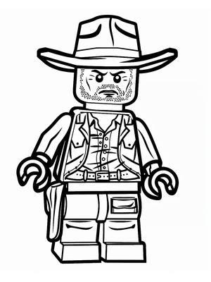 Lego Archeoloog Kleurplaat — gratis kleurplaat