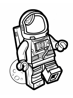 Lego Astronaut Kleurplaat — gratis kleurplaat