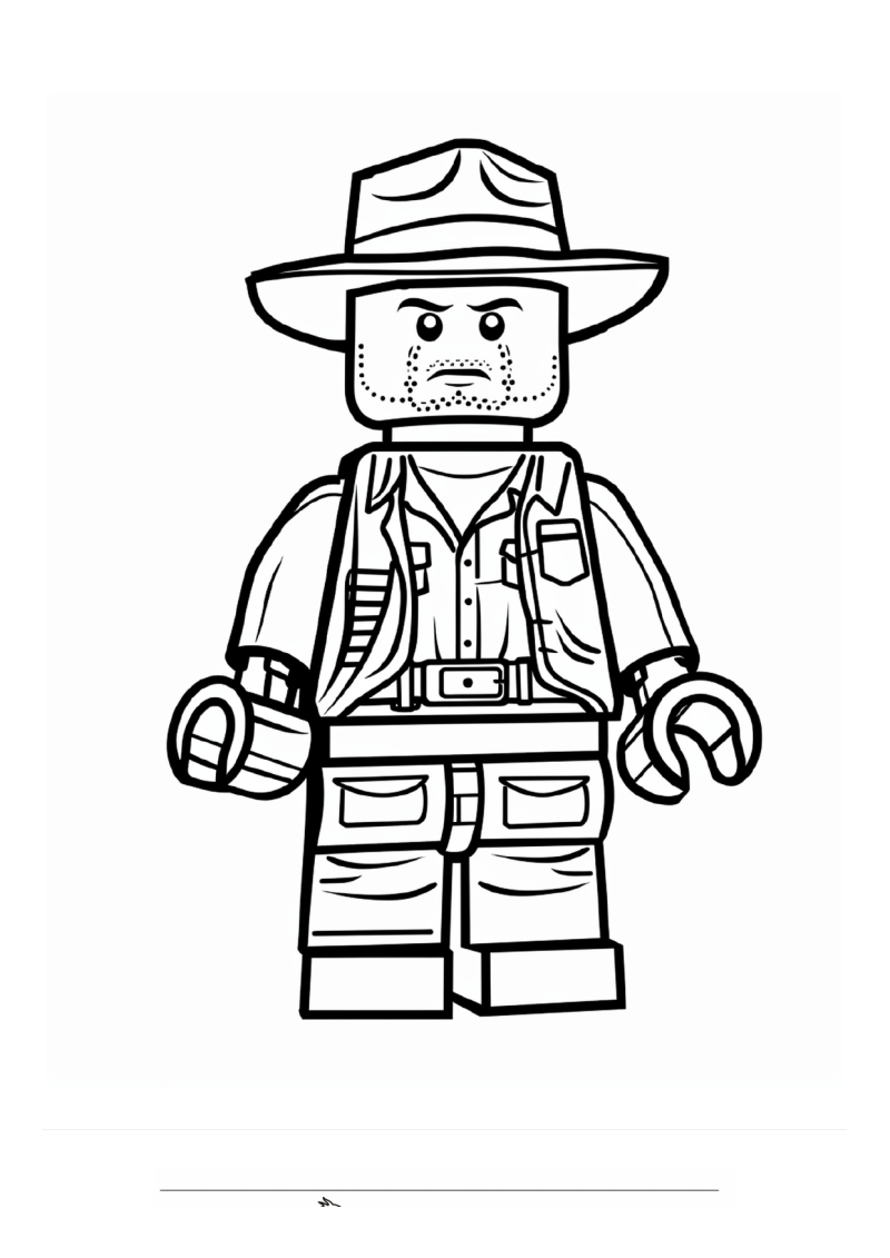Lego Indiana Jones Kleurplaat — gratis kleurplaat
