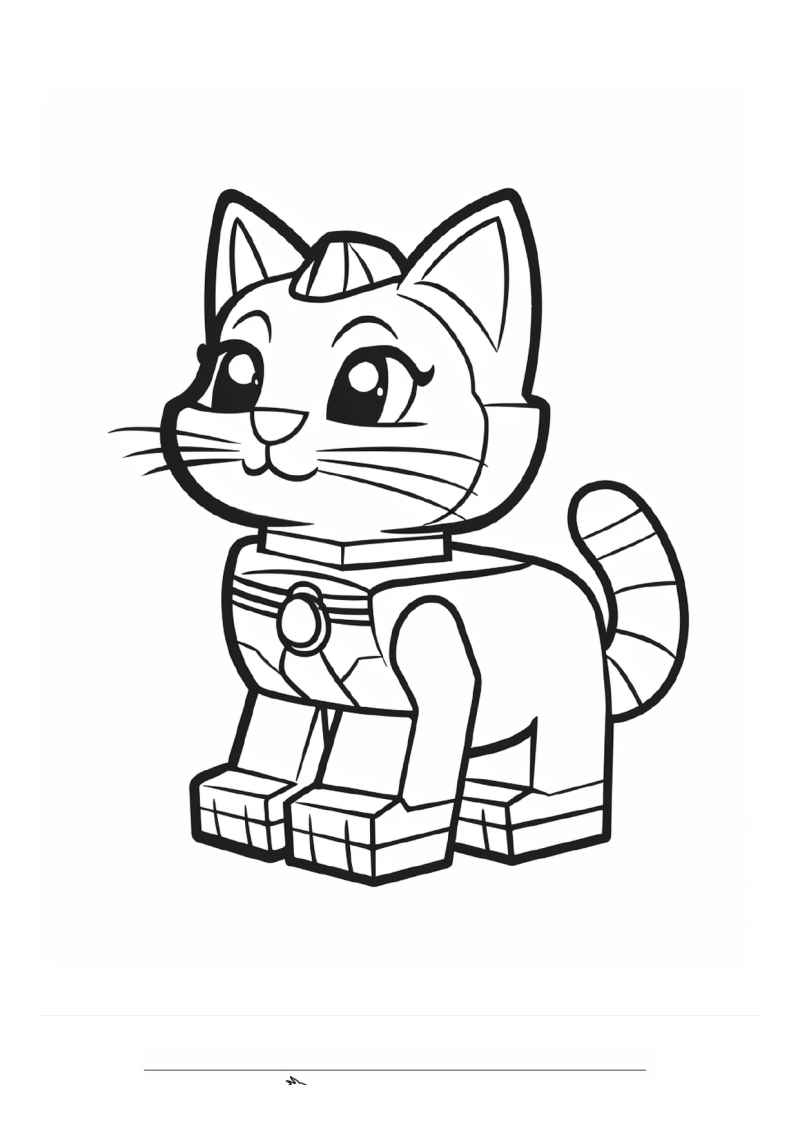 Lego Kat Kleurplaat — gratis kleurplaat printen