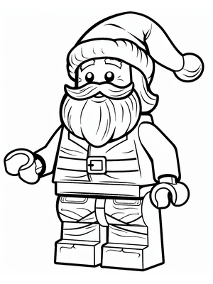 Lego Kerstman Kleurplaat — gratis kleurplaat