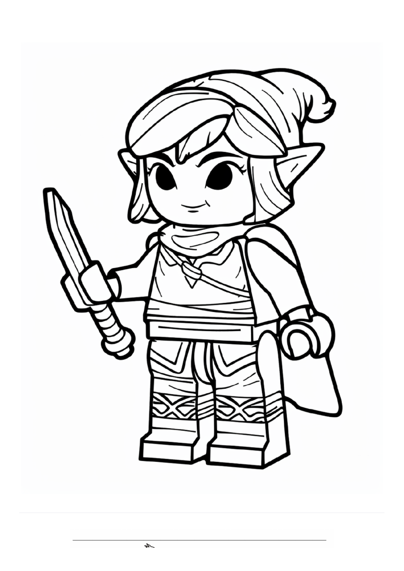 Lego Link Kleurplaat — gratis kleurplaat