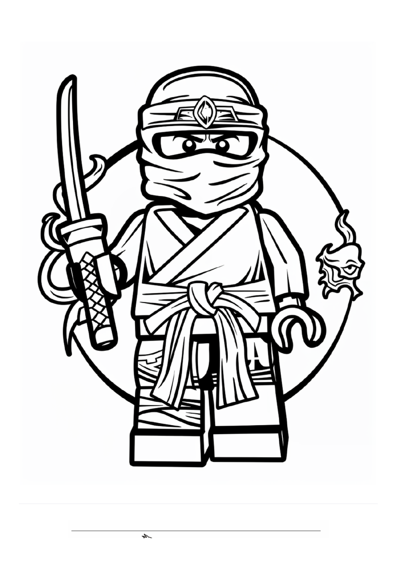 Lego Ninjago Ninja Vuur Kleurplaat — gratis kleurplaat printen