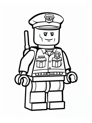 Lego Politie Kleurplaat — gratis kleurplaat
