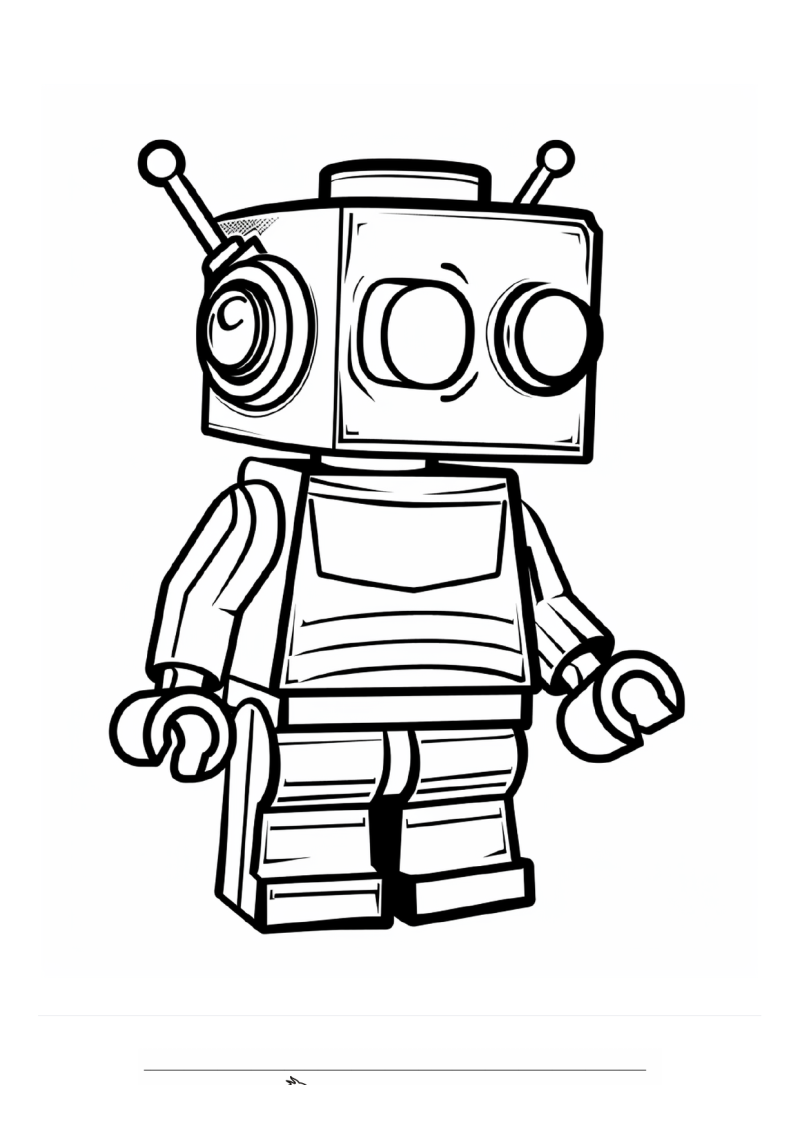 Lego Robot Kleurplaat — gratis kleurplaat printen