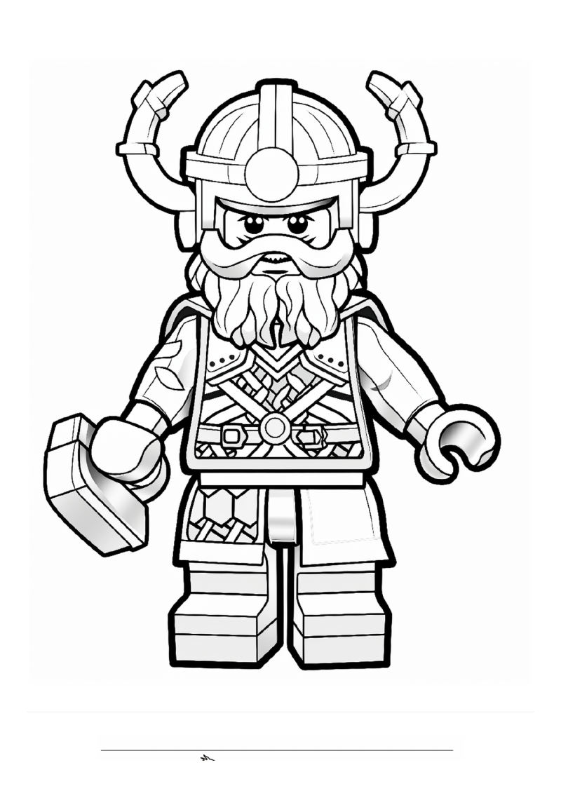 Lego Viking Kleurplaat — gratis kleurplaat printen