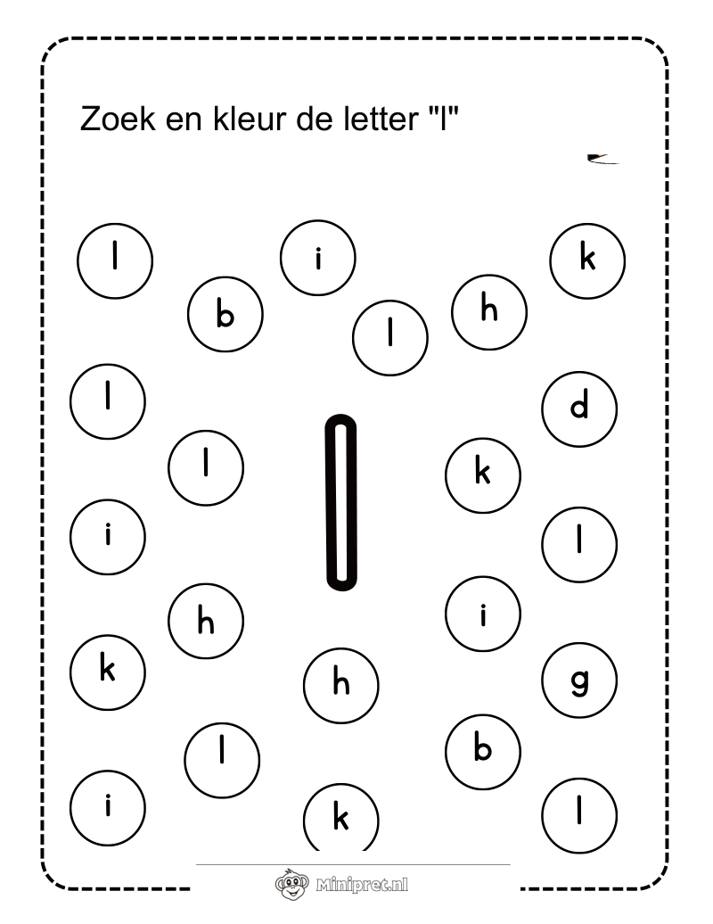 Letter L Kleurplaat — gratis kleurplaat