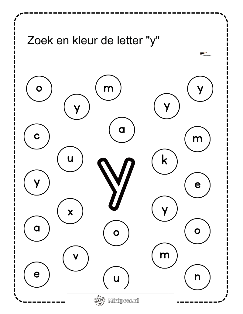 Letter Y Kleurplaat — gratis kleurplaat