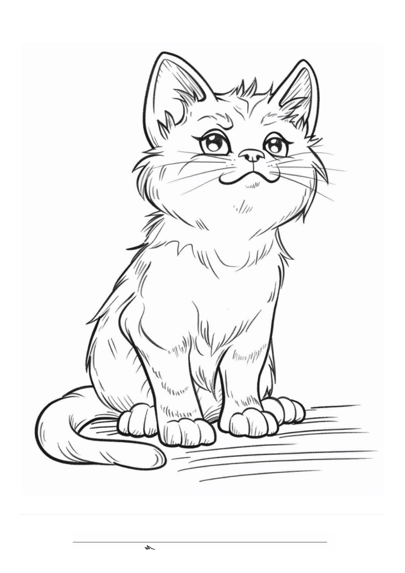 Baby Lief 2 Kitten Kleurplaat — gratis kleurplaat