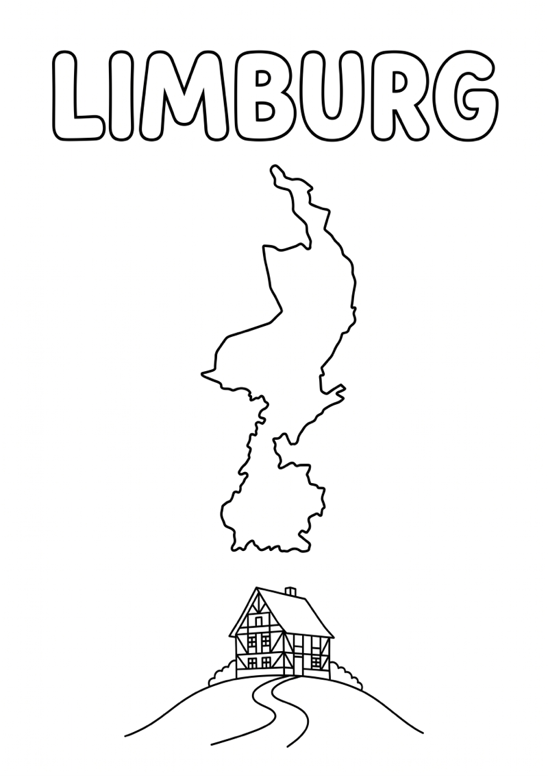 Limburg Kleurplaat — gratis kleurplaat printen