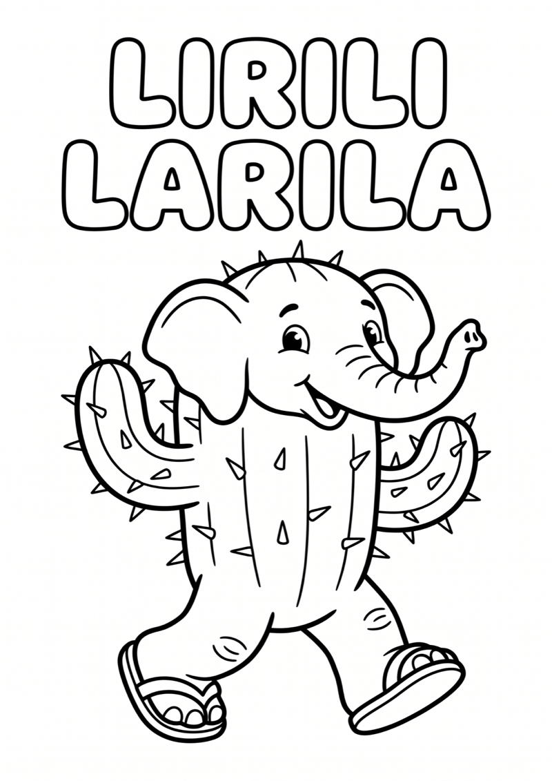 Lirili Larila Wandelend Kleurplaat — gratis kleurplaat printen