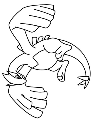 Lugia Kleurplaat — gratis kleurplaat