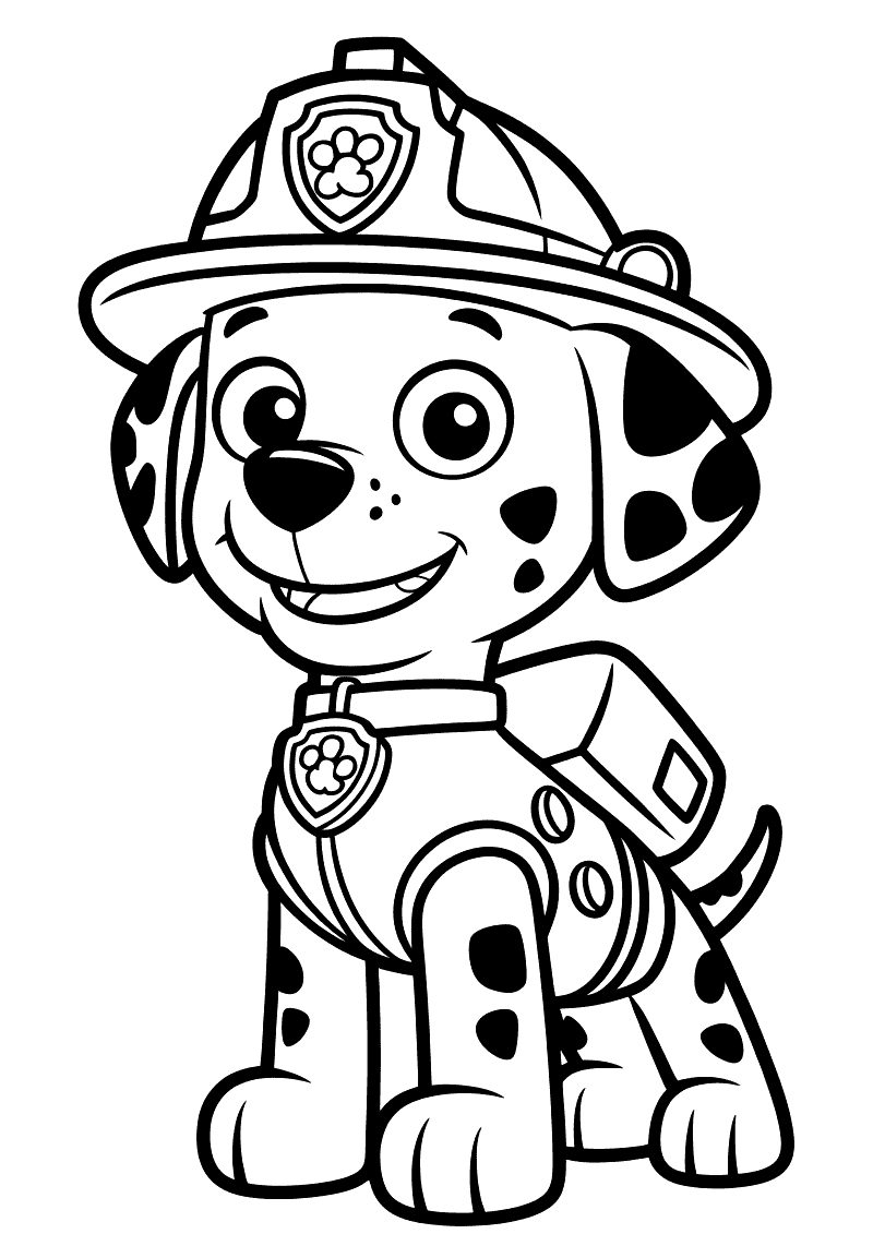 Marshall de dalmatiër kleurplaat — gratis kleurplaat printen