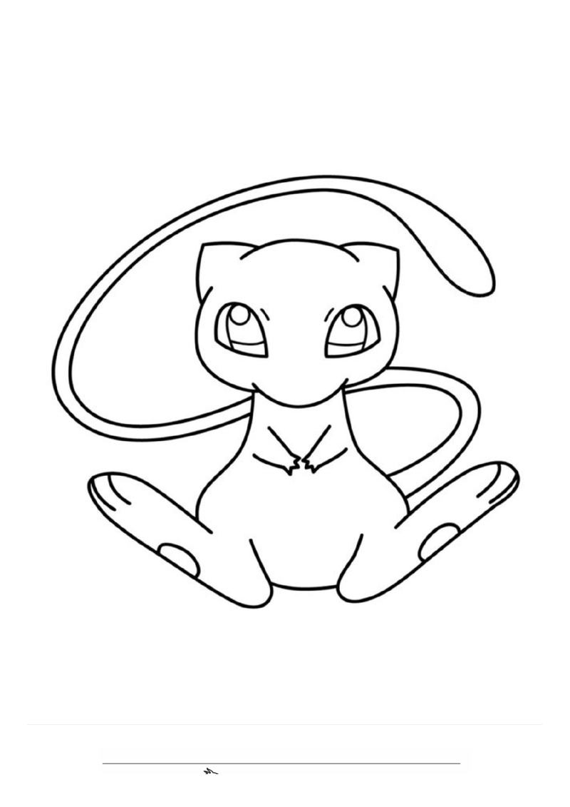 Mew Kleurplaat — gratis kleurplaat