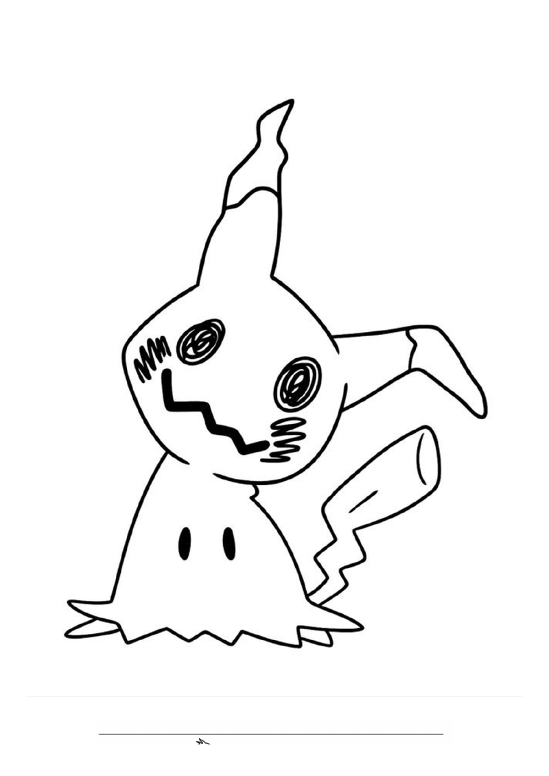 Mimikyu Kleurplaat — gratis kleurplaat