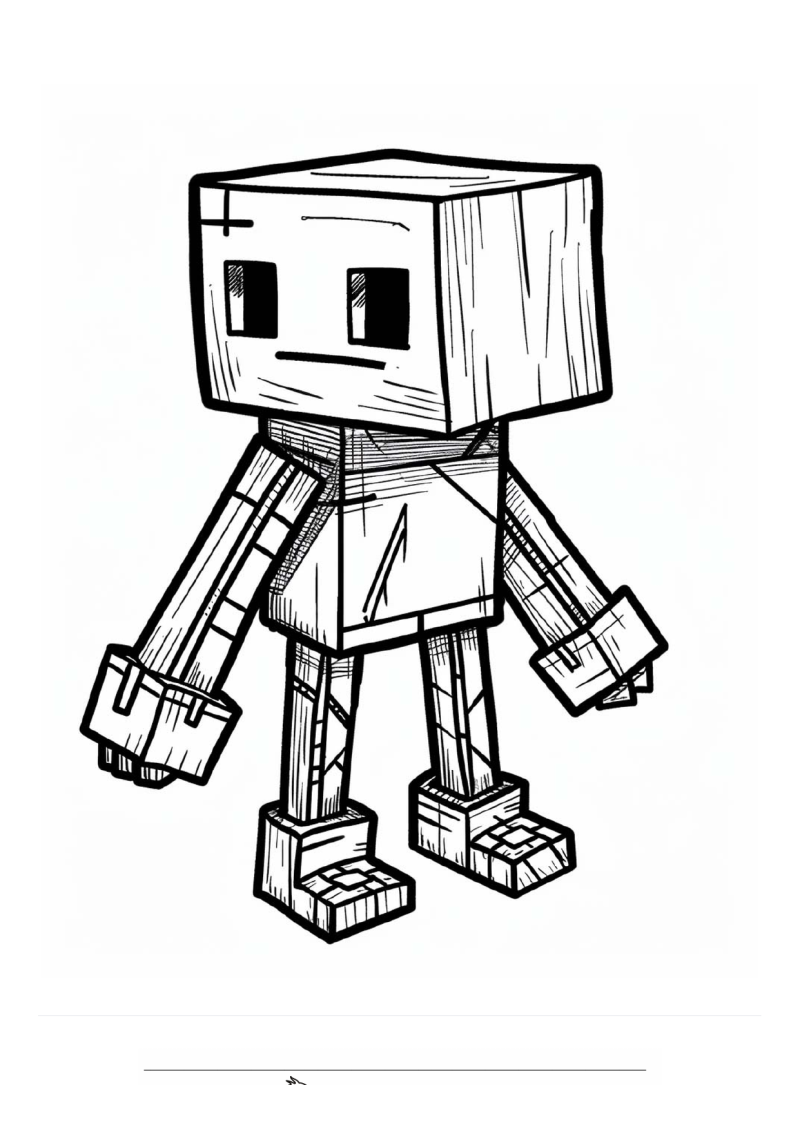 Minecraft 5 Kleurplaat — gratis kleurplaat