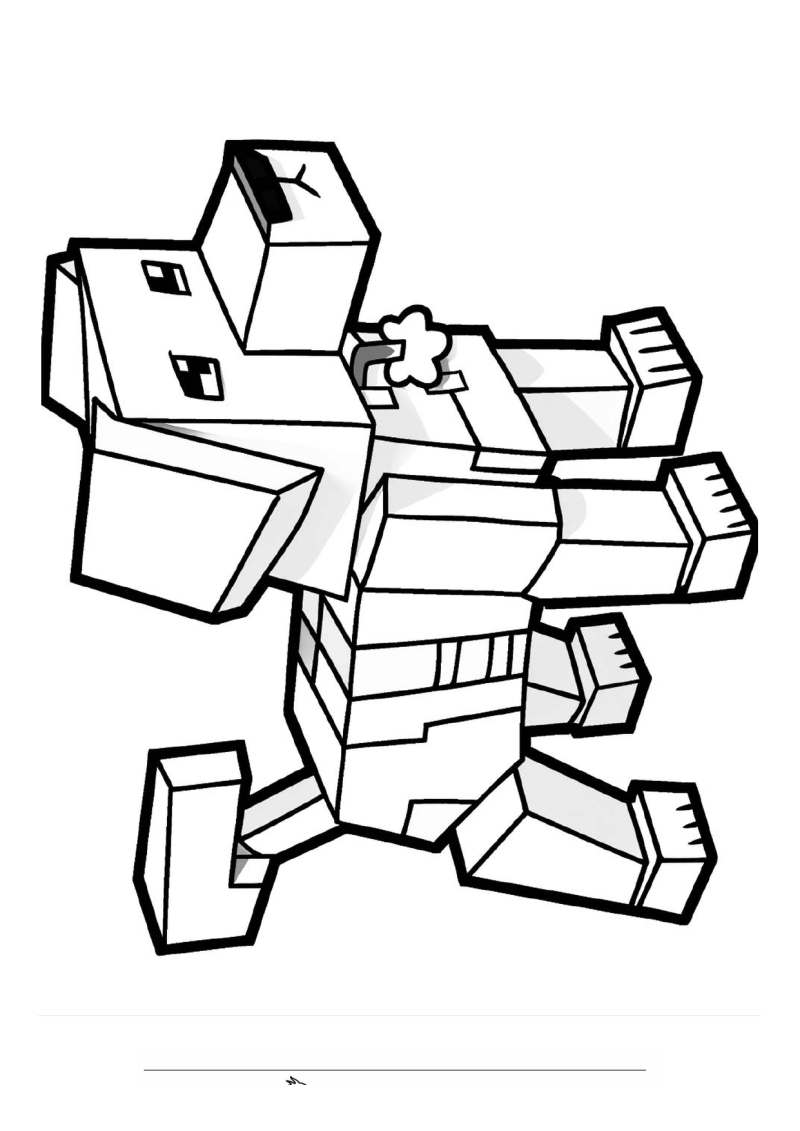 Minecraft Hond 2 Kleurplaat — gratis kleurplaat printen