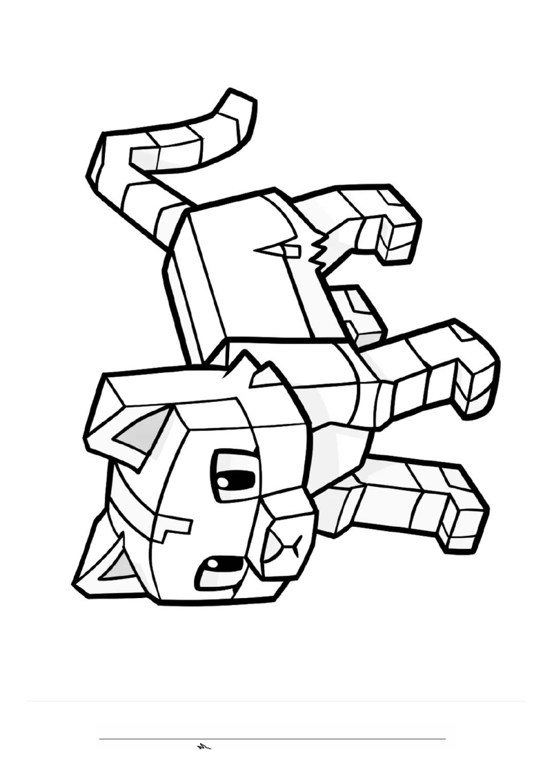 Minecraft Kat 2 Kleurplaat — gratis kleurplaat printen