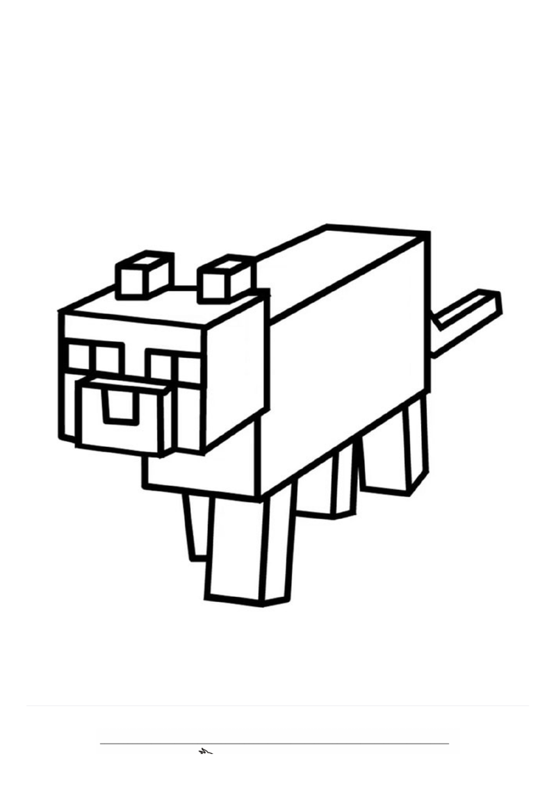 Minecraft kat Kleurplaat — gratis kleurplaat