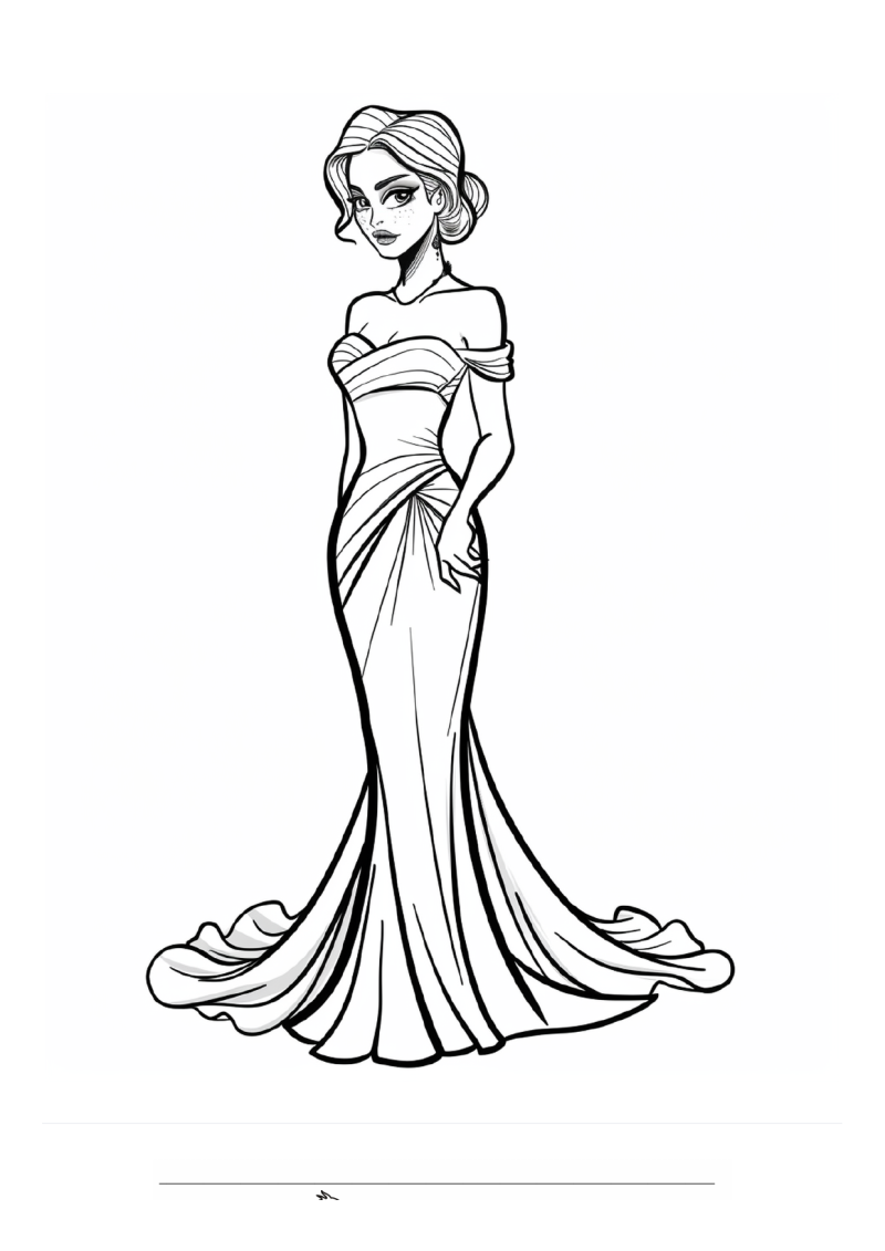 Miss Scarlet Kleurplaat — gratis kleurplaat printen